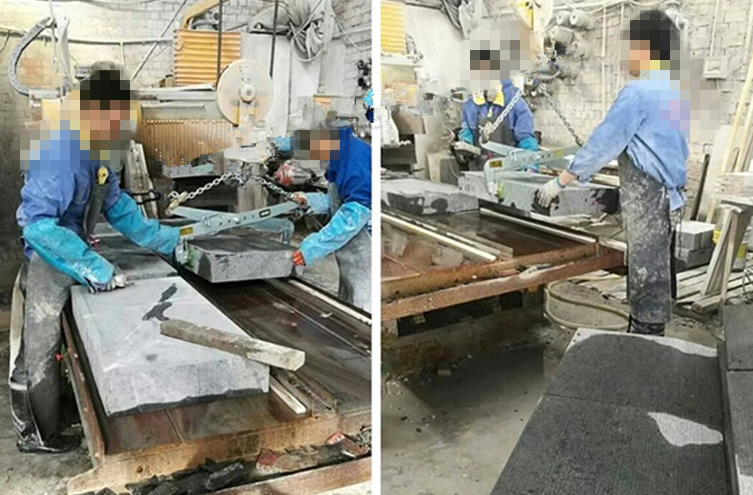 提升機(jī)與夾具配合使用吊裝石板現(xiàn)場(chǎng)--河北東圣吊索具制造有限公司--石材夾具|小型攪拌機(jī)|液壓堆高車(chē)|手動(dòng)叉車(chē)